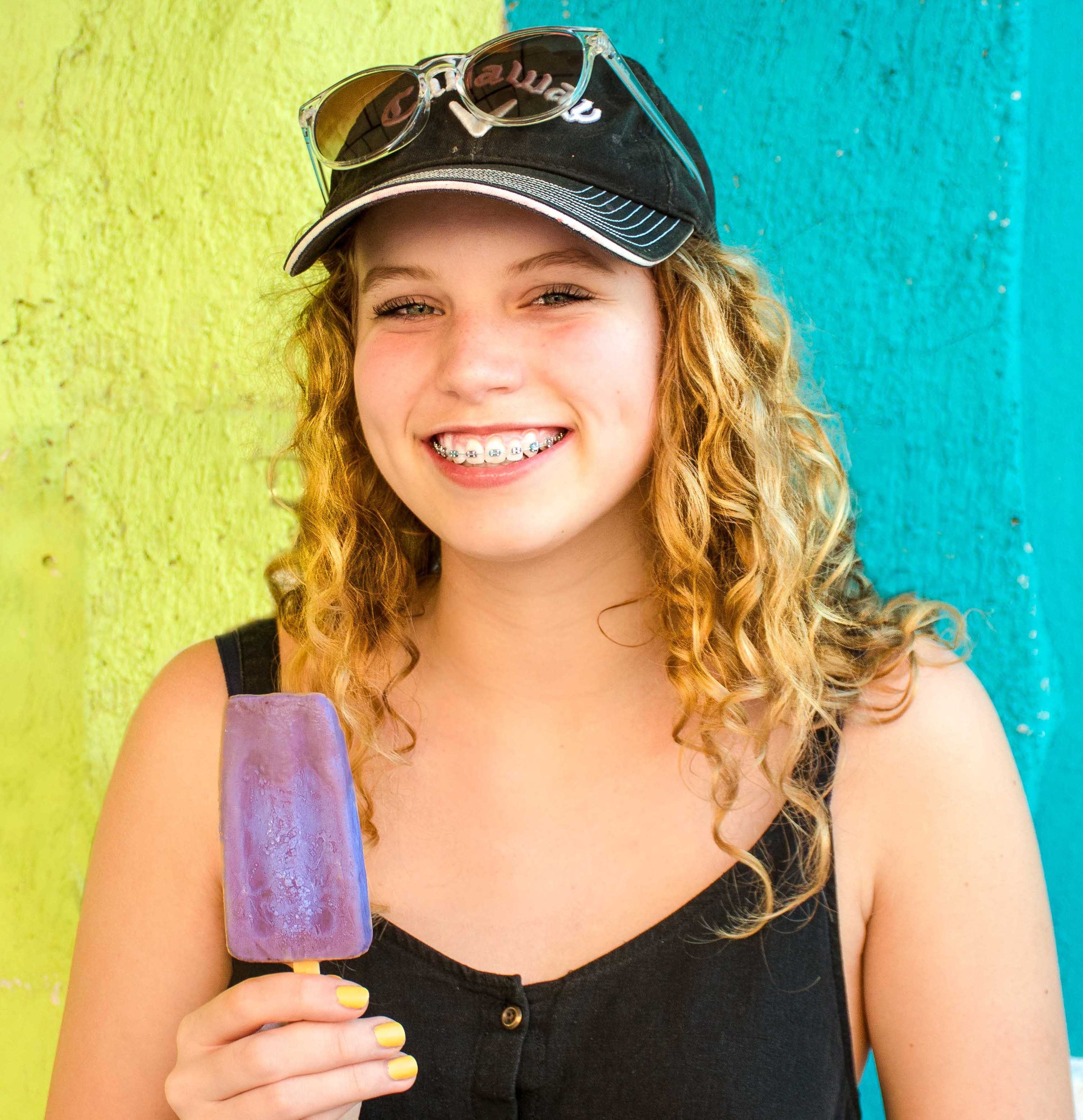 traditional dental braces on teen